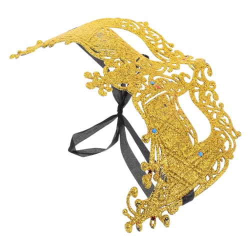 FOMIYES Karnevalsmaske Halbe Gesichtsmaske Für Frauen Masken Cosplay-maske Für Frauen Halloween Liefert Tanzparty-requisite Karnevalsmaske Abschlussball Maske Maske Golden Plastik von FOMIYES