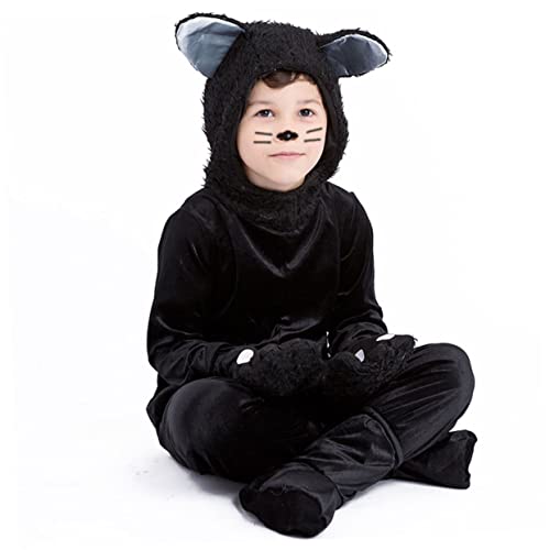 FOMIYES Katze-Cosplay-Kleidung Tierkostüme für Halloween Kinderkostüm Rollenspielkostüm für kinderkleider kinderkleidung masks Katzen-Cosplay-Outfits Kinderkatze Kostüm Black FOMIYES Katze-Cosplay-Kleidung Tierkostüme für Halloween Kinderkostüm Rollenspielkostüm für kinderkleider kinderkleidung masks Katzen-Cosplay-Outfits Kinderkatze Kostüm Black von FOMIYES
