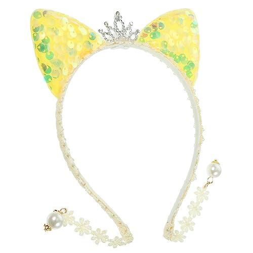 FOMIYES Krone Aus Pailletten Mit Katzenohren Geburtstag Head Bands Katzenmädchen-cosplay Kopfbedeckung Katzenohren Halloween Kostüm Stirnband Party Kind Tiere Und Vorabend Rosa Stoff FOMIYES Krone Aus Pailletten Mit Katzenohren Geburtstag Head Bands Katzenmädchen-cosplay Kopfbedeckung Katzenohren Halloween Kostüm Stirnband Party Kind Tiere Und Vorabend Rosa Stoff von FOMIYES