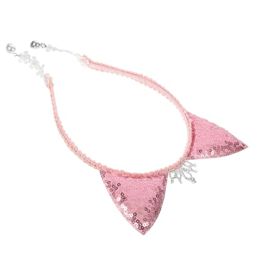 FOMIYES Krone aus Pailletten mit Katzenohren funkeln Katzenohren aus Pailletten Kostüm Stirnbänder stirnband cat ears Tiere Stirnband Cosplay Katze Ohr Kopfbedeckung Stoff von FOMIYES