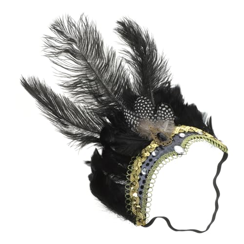 FOMIYES Leichtes Feder Fascinator Haarreif Dekoratives Karneval Accessoire Langlebiges Damen Haarband für Halloween Party Tanz Performance und Festliche Anlässe von FOMIYES