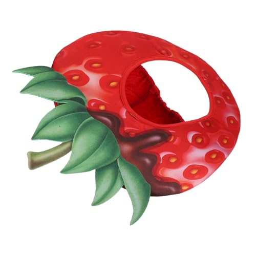 FOMIYES Lustige und Kreative Erdbeermütze für Cosplay Karneval und Festlichkeiten Einzigartiges Accessoire für Erwachsene und Jugendliche von FOMIYES