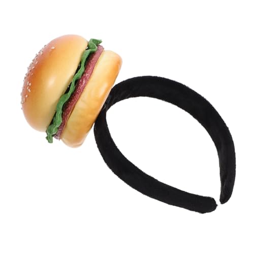 FOMIYES Lustiges Hamburger haarreif Party kostüm Kopfschmuck Dekoratives Burger stirnband für Halloween Weihnachten Themenfeiern Leicht und Bequem für Erwachsene von FOMIYES