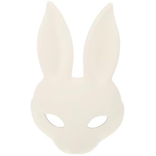 FOMIYES Maskerade Kaninchen Maske Cosplay Gesichtsbedeckung Tier Cosplay Maske Kawaii Karneval Hase Hase Kopfbedeckung Verkleiden Halloween Bemalbare FOMIYES Maskerade Kaninchen Maske Cosplay Gesichtsbedeckung Tier Cosplay Maske Kawaii Karneval Hase Hase Kopfbedeckung Verkleiden Halloween Bemalbare von FOMIYES