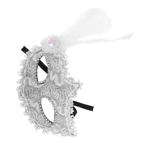 FOMIYES Maskerade-Masken für Frauen Halloween-Augenmaske Maskerade Halloween Männer Maskerade Maske Maskeradepartys Augenmaske Kostüm Opernmaske Spitzenmaske Plastik Weiß von FOMIYES