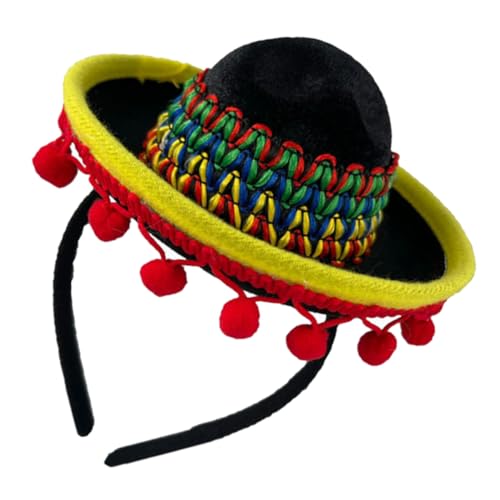 FOMIYES Mexikanisches Sombrero Stirnband Farbige Festival Haarreif Kostüm Zubehör für Damen und Cinco De Mayo Karneval Cosplay von FOMIYES