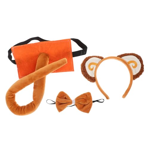 FOMIYES Niedliches Affen Plüsch Stirnband mit Ohren Filz und Schleife Tierkostüm Zubehör für Karneval Geburtstag Halloween und Festlichkeiten FOMIYES Niedliches Affen Plüsch Stirnband mit Ohren Filz und Schleife Tierkostüm Zubehör für Karneval Geburtstag Halloween und Festlichkeiten von FOMIYES