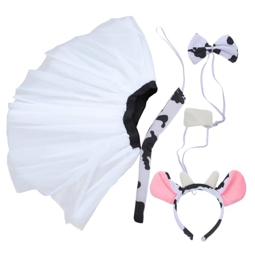 FOMIYES Niedliches Kuhkostüm mit Hörnern und Animal Cosplay für Geburtstag Halloween Karneval Party Zubehör FOMIYES Niedliches Kuhkostüm mit Hörnern und Animal Cosplay für Geburtstag Halloween Karneval Party Zubehör von FOMIYES