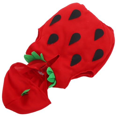 FOMIYES Obstkostüm Erdbeere Halloween Overall mit Mütze für Themenpartys und Halloween Geeignet für Jahre Rot und Pflegeleicht Einzigartige Kapuzenform für Aufführungen und Tägliches von FOMIYES