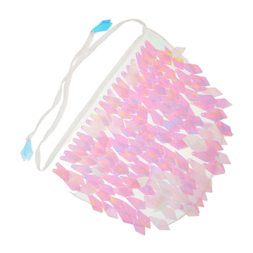 FOMIYES Paillettenschleier Für Den Bauchtanz Vermissen Kostüm Für Bauchtanz Bauchtanz-outfit Halloween Bauchtänzerzubehör Bunt Tanzschleier Aus Seide Fälschung Cosplay-maske Polyester Weiß von FOMIYES