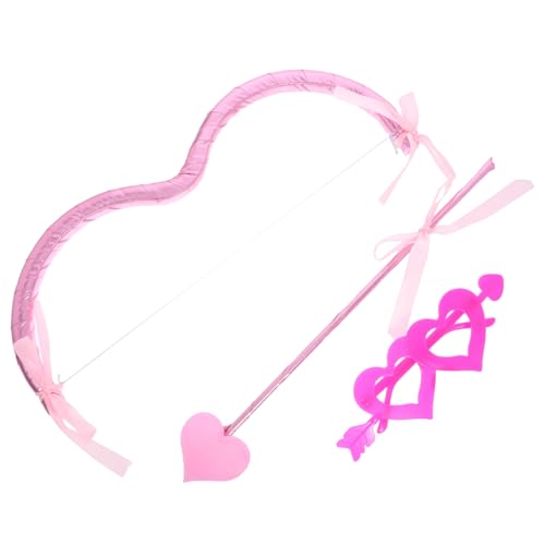 FOMIYES Party Herz Bogen Pfeile Herz Cosplay Kostüm Dekoration Bogen Kostüm Brautparty Requisiten Valentinstag Party Requisiten Brille Goldener Samt von FOMIYES