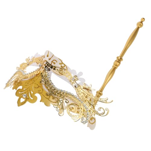 FOMIYES Party Masquerade Maske mit Abnehmbarem Stab Glänzende Venezianische Halbgesichtsmaske mit Funkelnden Strasssteinen und Kunstvollem Drachendesign Vielseitig für Halloween Karneval FOMIYES Party Masquerade Maske mit Abnehmbarem Stab Glänzende Venezianische Halbgesichtsmaske mit Funkelnden Strasssteinen und Kunstvollem Drachendesign Vielseitig für Halloween Karneval von FOMIYES