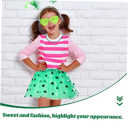 FOMIYES Patrick's Day Kostüm Shamrock Kleid mit Accessoires Brille Halskette Stirnband für Irish Party Festliche Deko und Kostümierung FOMIYES Patrick's Day Kostüm Shamrock Kleid mit Accessoires Brille Halskette Stirnband für Irish Party Festliche Deko und Kostümierung von FOMIYES