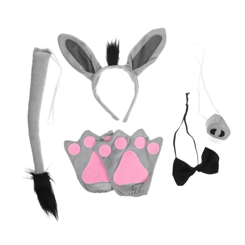 FOMIYES Plüsch Esel Ohren Stirnband Kostüm Zubehör Set Weiches Tierkostüm für Karneval Party Aufführungen und Cosplay FOMIYES Plüsch Esel Ohren Stirnband Kostüm Zubehör Set Weiches Tierkostüm für Karneval Party Aufführungen und Cosplay von FOMIYES