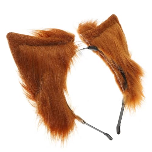 FOMIYES Plüsch Katzenohren Haarreif Elastisch Weich Kostümzubehör für Halloween Cosplay Party Verstellbar Komfortabel Unisex von FOMIYES