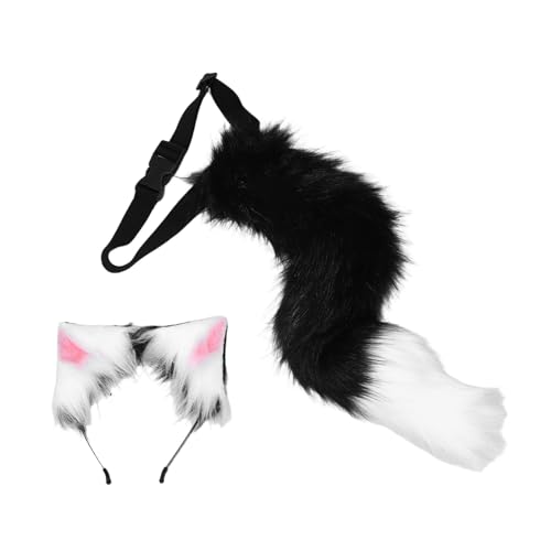 FOMIYES Plüsch Katzenohren Stirnband Set mit Katzen Kuscheliges Cosplay Kostüm Zubehör für Halloween Geburtstags Themenpartys Leicht und Bequem FOMIYES Plüsch Katzenohren Stirnband Set mit Katzen Kuscheliges Cosplay Kostüm Zubehör für Halloween Geburtstags Themenpartys Leicht und Bequem von FOMIYES