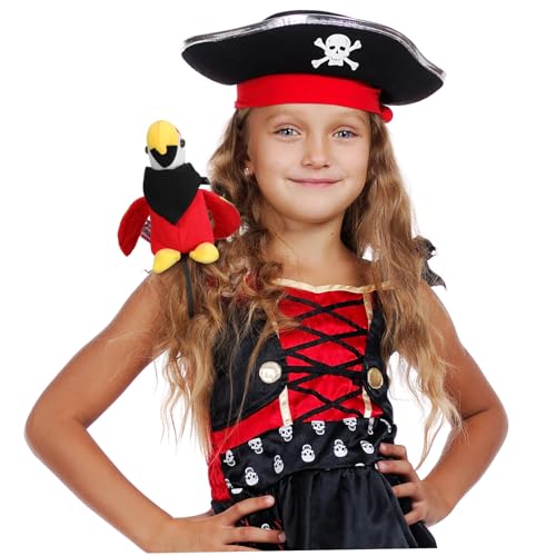FOMIYES Plüsch Piratenkostüm mit Schulter Deko Teiliges Party Zubehör mit Schwarzem Halstuch und Roter Piratenbandana für Halloween Cosplay FOMIYES Plüsch Piratenkostüm mit Schulter Deko Teiliges Party Zubehör mit Schwarzem Halstuch und Roter Piratenbandana für Halloween Cosplay von FOMIYES