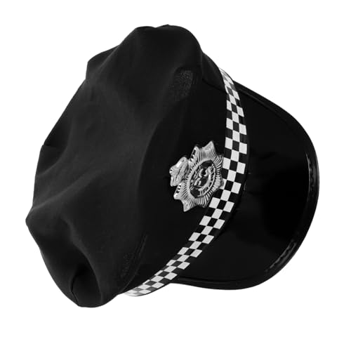 FOMIYES Polizeikostüm Hut für Erwachsene Karneval Mottoparty Authentisches Accessoire mit Achtckigem Design für Rollenspiele Bühnenaufführungen Hochwertiges Material für Komfort von FOMIYES