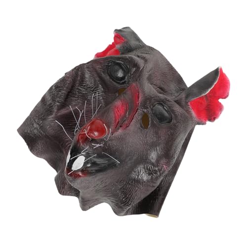 FOMIYES Rattenkopf Halbgesicht Tierkostüm Zubehör für Erwachsene Leichte Tier-cosplay- für Halloween Fasching Karneval Partys Atmungsaktiv und Langlebig von FOMIYES