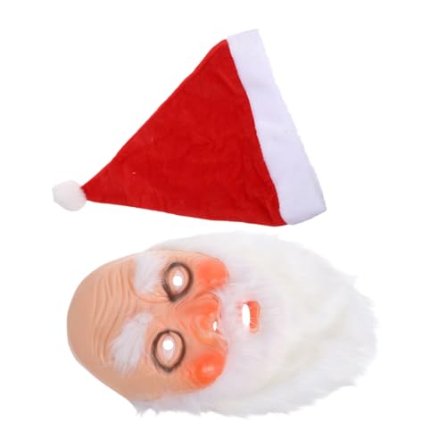 FOMIYES Realistisches Santa Claus Kostüm mit Verstellbarer Vollgesichts- Weißem Schnurrbart und Roter Weihnachtsmütze für Erwachsene für Xmas Party Karneval und Festliche Verkleidung FOMIYES Realistisches Santa Claus Kostüm mit Verstellbarer Vollgesichts- Weißem Schnurrbart und Roter Weihnachtsmütze für Erwachsene für Xmas Party Karneval und Festliche Verkleidung von FOMIYES