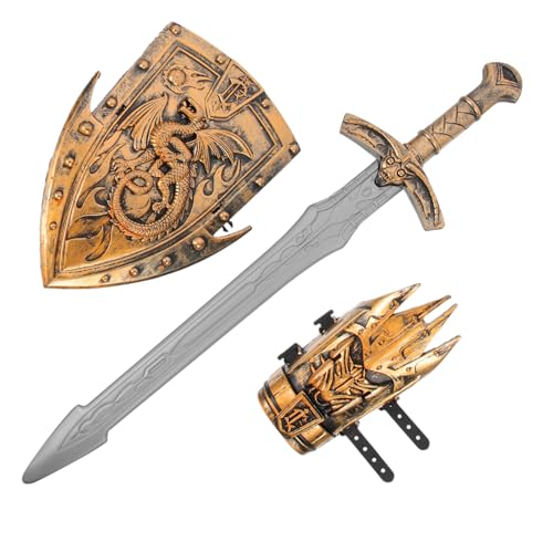 FOMIYES Ritter Kostüm aus Hochwertigem Kunststoff mit und Schild Leichtes Rollenspiel Zubehör für Jungen und Mädchen für Halloween Kostümpartys und Verkleidungen FOMIYES Ritter Kostüm aus Hochwertigem Kunststoff mit und Schild Leichtes Rollenspiel Zubehör für Jungen und Mädchen für Halloween Kostümpartys und Verkleidungen von FOMIYES