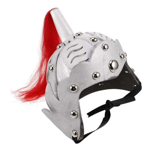 FOMIYES Ritterhelm Silber Mittelalterlicher Soldaten Helm Für Theater Fasching Halloween Cosplay Bühnenauftritte Komfortabel Authentisches Design von FOMIYES