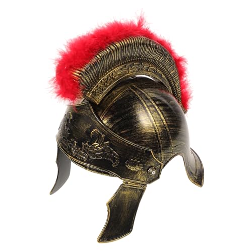 FOMIYES Römischer Soldatenhelm mit Federbesatz Leichter Mittelalter Helm für Erwachsene und Jugendliche Bequemes Cosplay Kostümzubehör für Karneval Halloween Bühnenauftritte von FOMIYES