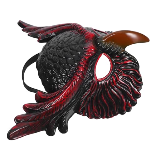 FOMIYES Rote Owl Mask Animal Half Face für Halloween Kostüm Party Cosplay Karneval Bühnenauftritt Vielseitige Tiermaske für Erwachsene von FOMIYES