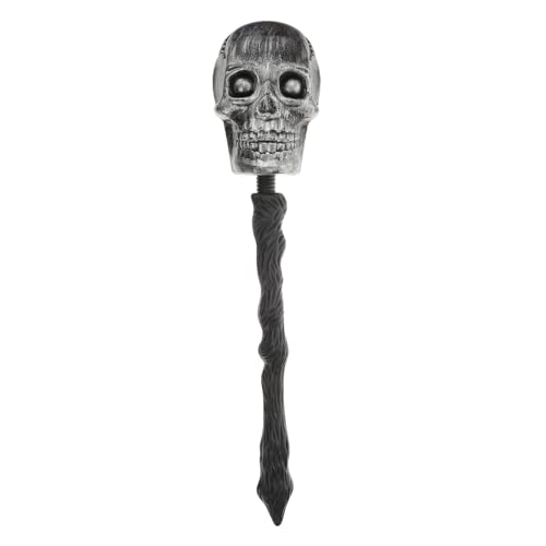 FOMIYES Schädel Zauberstab Silbern Langlebig Für Halloween Cosplay Fotografie Requisiten Bühnenauftritte Kreative Erinnerungsfotos FOMIYES Schädel Zauberstab Silbern Langlebig Für Halloween Cosplay Fotografie Requisiten Bühnenauftritte Kreative Erinnerungsfotos von FOMIYES