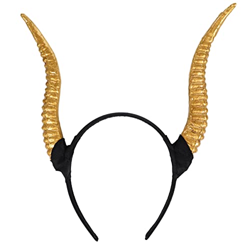 FOMIYES Schafhorn-Stirnband - Teufelshörner-Stirnband Antilopenhorn-Haarschmuck Für Halloween-Partykostüme Foto-Requisiten Golden FOMIYES Schafhorn-Stirnband - Teufelshörner-Stirnband Antilopenhorn-Haarschmuck Für Halloween-Partykostüme Foto-Requisiten Golden von FOMIYES
