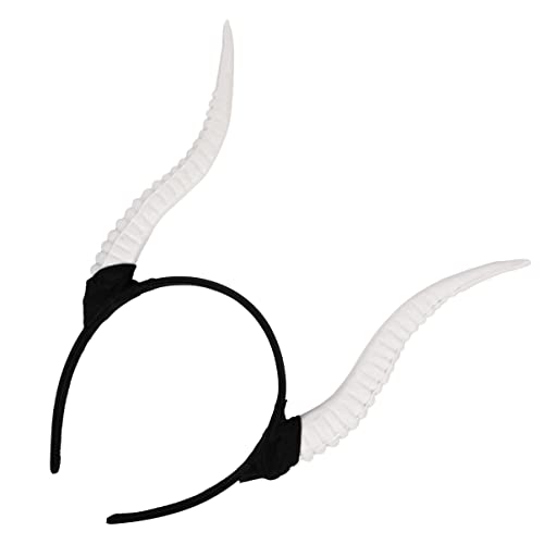 FOMIYES Schafhorn-Stirnband - Teufelshörner-Stirnband Antilopenhorn-Haarschmuck Für Halloween-Partykostüme Foto-Requisiten Weiß von FOMIYES