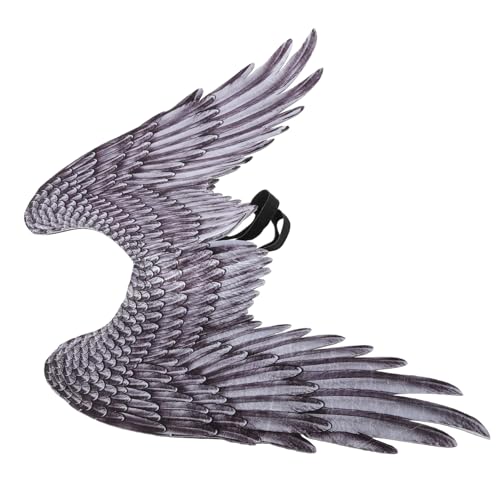 FOMIYES Schwarze Engelsflügel Kostüm Requisite für Halloween Party Cosplay Bühnenauftritt Damen Leichtes Dekoratives Flügel Accessoire für Verkleidung und Rollenspiel von FOMIYES