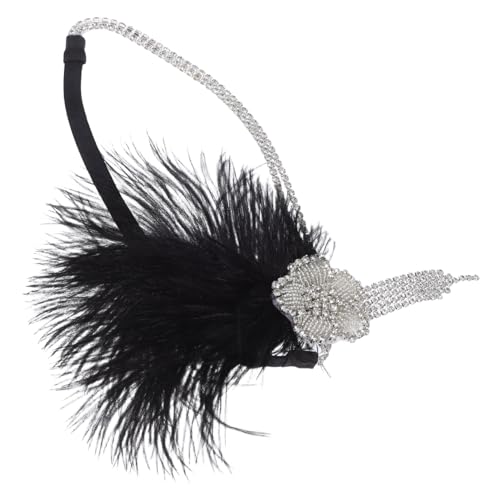 FOMIYES Schwarzes Jahre Stirnband mit Schmuck und Fransen Damen Vintage Haarschmuck für 20er Jahre Party und Kostümfest Einheitsgröße Bequem und Dekorativ für Damen FOMIYES Schwarzes Jahre Stirnband mit Schmuck und Fransen Damen Vintage Haarschmuck für 20er Jahre Party und Kostümfest Einheitsgröße Bequem und Dekorativ für Damen von FOMIYES