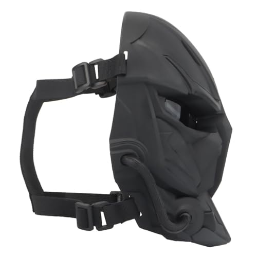 FOMIYES Science Fiction Vollgesichtsmaske Schwarz Langlebige Schutzmaske für Outdoor Sport Cosplay Fasching Herren Erwachsene Gesichtsschutz Ornament Einzigartiges Kostümzubehör FOMIYES Science Fiction Vollgesichtsmaske Schwarz Langlebige Schutzmaske für Outdoor Sport Cosplay Fasching Herren Erwachsene Gesichtsschutz Ornament Einzigartiges Kostümzubehör von FOMIYES