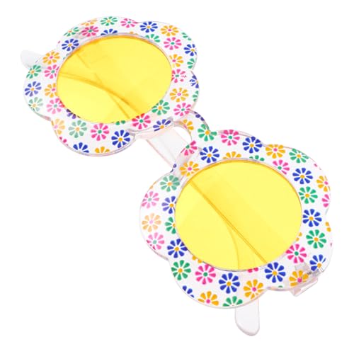 FOMIYES Sonnenbrille mit Blumenmotiv Transparente Gelbe Gläser Lustige Partybrille für Geburtstag Karneval und Fotoshootings Niedliche und Leichte Kinderbrille für Mädchen und Jungen von FOMIYES