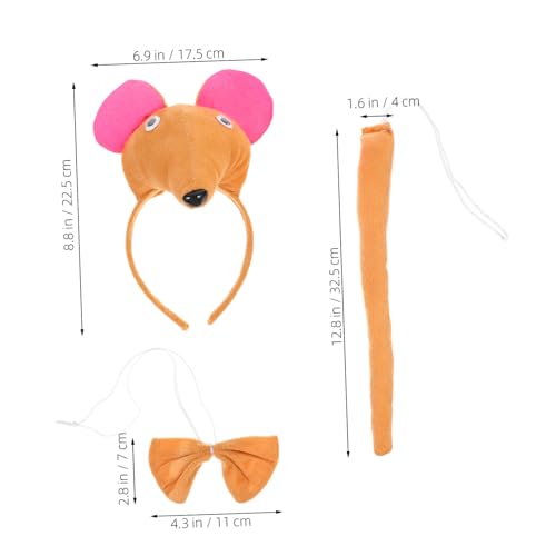 FOMIYES Teiliges Haarreif mit Mausohren und Niedliches Tierkostüm Stirnband für Vielseitiges Accessoire für Party Karneval Halloween und Kostümfest von FOMIYES