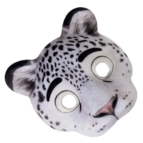 FOMIYES Tiermaske: Lustige Tier-cosplay-requisiten Für Die Feiertagsparty – Schneeleoparden-halbmaske Für Halloween-festivals Und Maskenbälle von FOMIYES