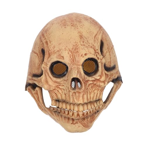FOMIYES Totenkopfmaske Kopfbedeckung Totenkopf Cosplay Bewegliche Kiefermaske Vollkopf Halloween Halloween Horror Skelett Gesichtsmaske Gruselmaske FOMIYES Totenkopfmaske Kopfbedeckung Totenkopf Cosplay Bewegliche Kiefermaske Vollkopf Halloween Halloween Horror Skelett Gesichtsmaske Gruselmaske von FOMIYES