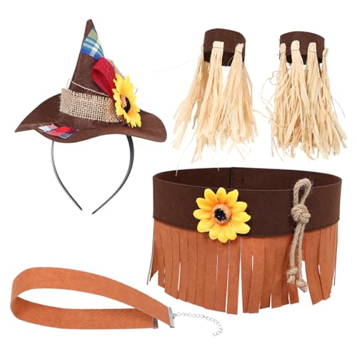 FOMIYES Vogelscheuchen-Stirnband Schreckenskreuzkostüm Strohsonnenhut Männer Herren Strohhut Cowboyhüte aus Stroh für Herren Strohkostüm Vogelscheuche Kostümhut Vogelscheuchen-Set gefühlt FOMIYES Vogelscheuchen-Stirnband Schreckenskreuzkostüm Strohsonnenhut Männer Herren Strohhut Cowboyhüte aus Stroh für Herren Strohkostüm Vogelscheuche Kostümhut Vogelscheuchen-Set gefühlt von FOMIYES