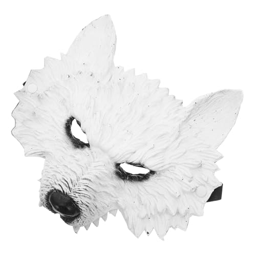 FOMIYES Wolf Cosplay Maske PU Tiergesicht Maskerade Maske Weiß für Erwachsene Langebiges Kostümzubehör für Party und Karneval FOMIYES Wolf Cosplay Maske PU Tiergesicht Maskerade Maske Weiß für Erwachsene Langebiges Kostümzubehör für Party und Karneval von FOMIYES