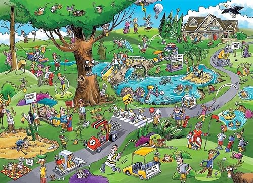 1000 Teile Puzzle – DoodleTown Par for The Course – Beispielposter enthalten – Holzpuzzles für Erwachsene Herausforderndes Puzzle für Erwachsene und Familie von FONALO