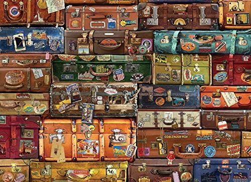 500 Teile Puzzle - Gepäck - Beispielposter enthalten - Holzpuzzles für Erwachsene Herausforderndes Puzzle für Erwachsene und Familie von FONALO