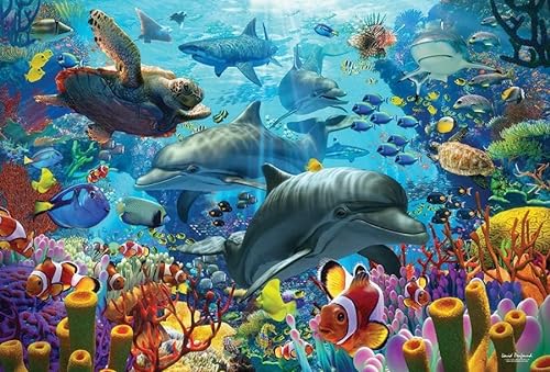 500 Teile Puzzle - Korallenmeer - Beispielposter enthalten - Holzpuzzles für Erwachsene Herausforderndes Puzzle für Erwachsene und Familie von FONALO