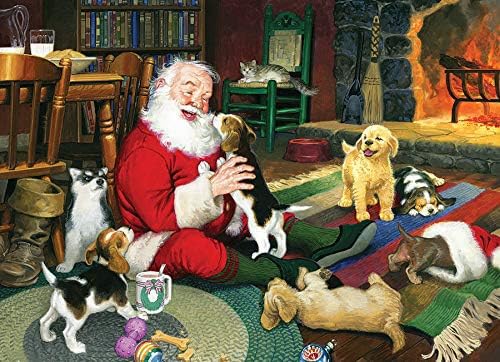 500 Teile Puzzle – Weihnachtsmanns Spielzeit – Beispielposter enthalten – Holzpuzzles für Erwachsene Herausforderndes Puzzle für Erwachsene und Familie von FONALO