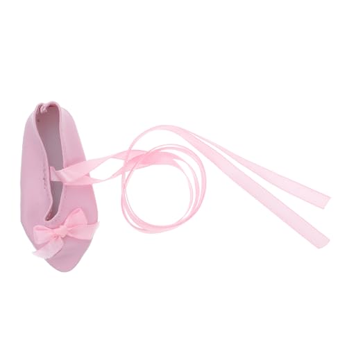 FONDOTIN 1 Paar Puppenballettschuhe Babydoll-Schuhe Spitzenschuhe Puppe Schuhe für Puppen Hausschuhe für Kleinkinder Mädchen Ballettschuhe Puppenschuhe Prinzessin Puppenkleidung Stoff Rosa von FONDOTIN