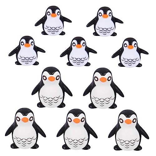 FONDOTIN 1 Satz Pinguin -ornamentsspielzeug Pinguin Figuren Für Toys Kleine Pinguine Kleine Pinguinfiguren Pinguin- Winzige Pinguine Kunstharz 10 Stück von FONDOTIN