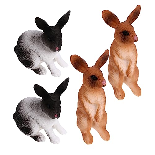 FONDOTIN 4 Stücke Modell Dekoration Kunststoff Desktop Ornament Home Decor Craft Realistische Kunststoff Spielzeug Für Garten Desktop Auto Dashboard Decor von FONDOTIN