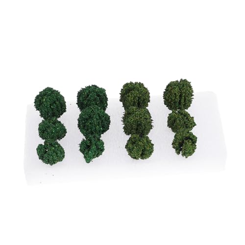 FONDOTIN 1 Schachtel Miniatur Sträucher Teilig Sommergrün Realistische Micro Simulation Pflanzen für Modelleisenbahn Garten Deko Dioramen und Kreative von FONDOTIN