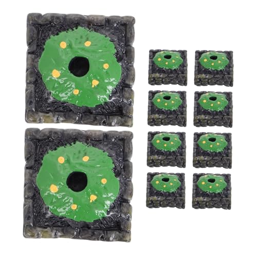 FONDOTIN 10 Stück Modellbaumbasis Landschaftsbau Blumenbeet Miniaturzubehör für den Landschaftsbau Mikrolandschaftsdekoration Sandtisch-Baumsockel- Mini-Parterre-Dekorationen Plastik von FONDOTIN
