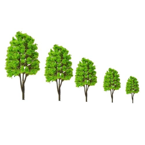 FONDOTIN 10 Stück Teiliges Emulierte Miniaturbäume in Langlebige Kunststoff Deko für Sandtisch Mikro Landschaftsbau Gartenmodell und Diorama Realistische Grüne von FONDOTIN
